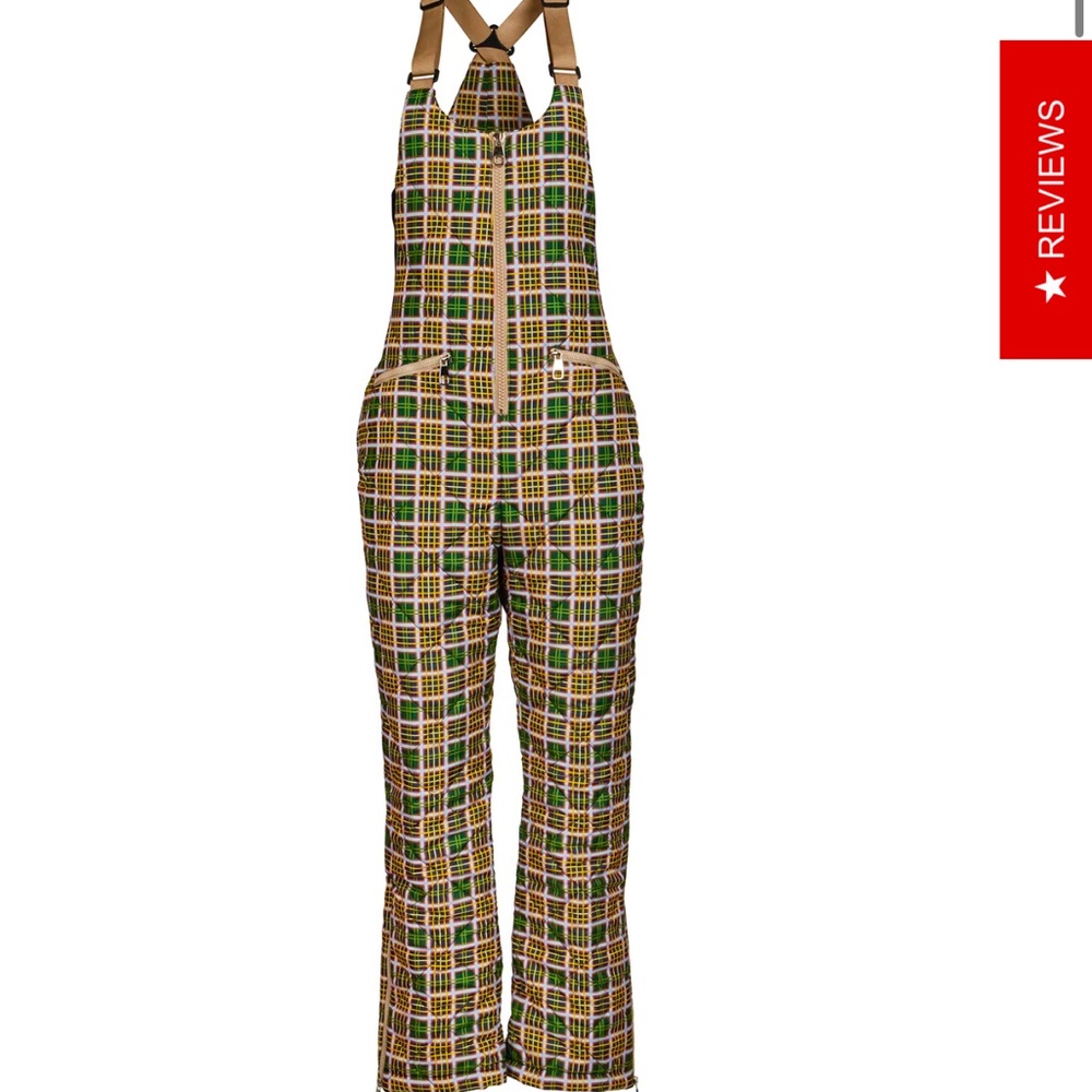 Hilary McMillan Plaid Bib Snow Pants XL